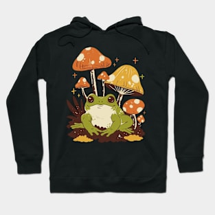 Cute Frog and Mushroom Garden Hoodie